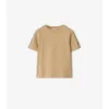 Check Trim Cotton T-Shirt
