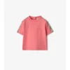 Check Trim Cotton T-Shirt
