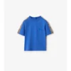 Check Trim Cotton T-Shirt