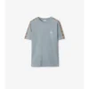 Check Trim Cotton T-Shirt