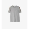 Check Trim Cotton T-Shirt