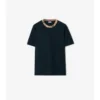 Check Trim Cotton T-Shirt