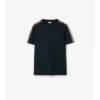 Check Trim Cotton T-Shirt