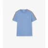 Check Trim Cotton T-Shirt