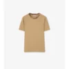 Check Trim Cotton T-Shirt
