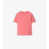 Check Trim Cotton T-Shirt
