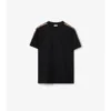 Check Trim Cotton T-Shirt