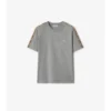 Check Trim Cotton T-Shirt
