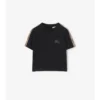 Check Trim Cotton T-Shirt