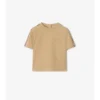 Check Trim Cotton T-Shirt
