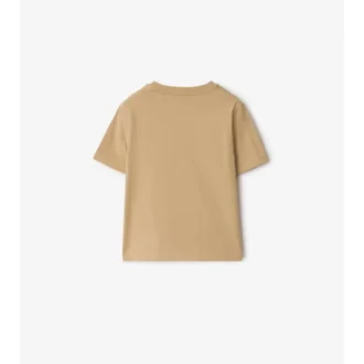 Check Trim Cotton T-Shirt