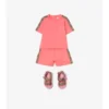 Check Trim Cotton T-Shirt