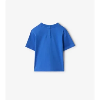 Check Trim Cotton T-Shirt