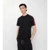 Check Trim Cotton T-Shirt