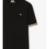 Check Trim Cotton T-Shirt