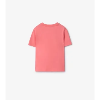 Check Trim Cotton T-Shirt