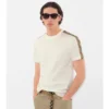 Check Trim Cotton T-Shirt