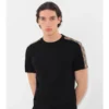 Check Trim Cotton T-Shirt
