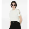 Check Trim Cotton T-Shirt