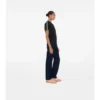 Check Trim Cotton T-Shirt