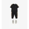 Check Trim Cotton T-Shirt