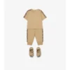 Check Trim Cotton T-Shirt