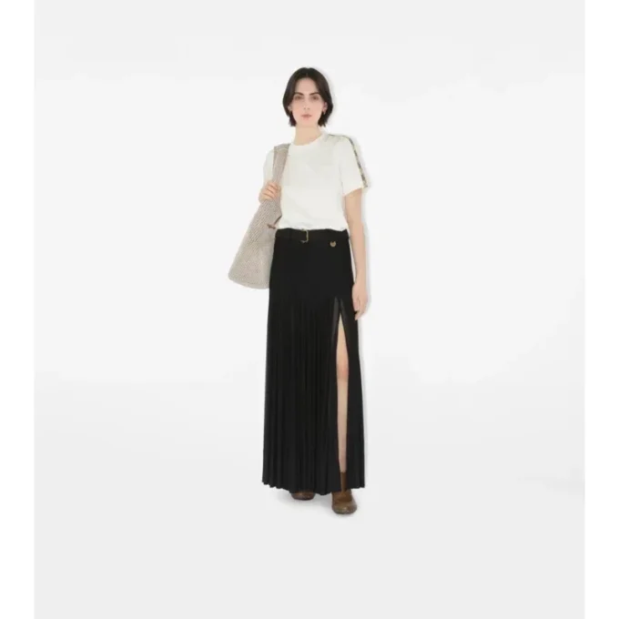 Check Trim Cotton T-Shirt