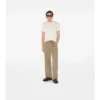 Check Trim Cotton T-Shirt