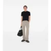 Check Trim Cotton T-Shirt