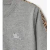 Check Trim Cotton T-Shirt