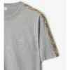 Check Trim Cotton T-Shirt