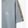 Check Trim Cotton T-Shirt