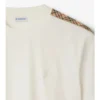 Check Trim Cotton T-Shirt
