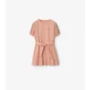 Check Trim Cotton T-Shirt Dress