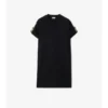 Check Trim Cotton T-Shirt Dress