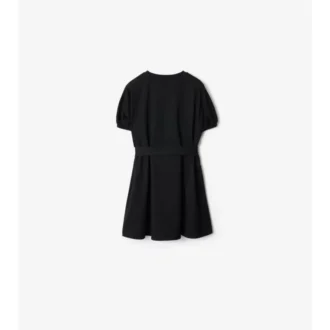 Check Trim Cotton T-Shirt Dress