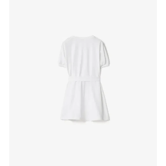 Check Trim Cotton T-Shirt Dress
