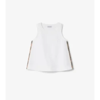 Check Trim Cotton Top