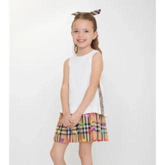 Check Trim Cotton Top