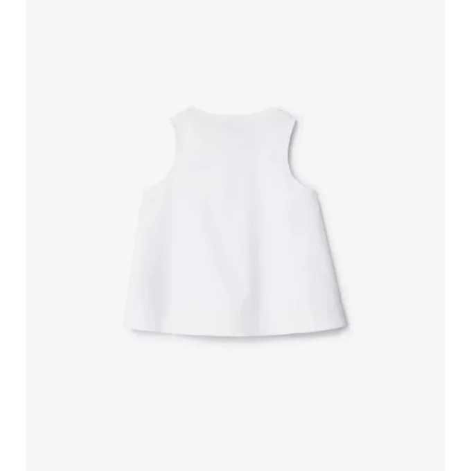 Check Trim Cotton Top