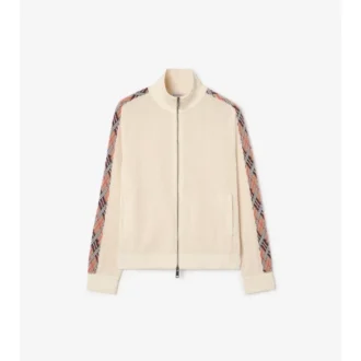 Check Trim Cotton Track Jacket
