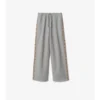 Check Trim Cotton Track Pants