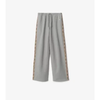 Check Trim Cotton Track Pants