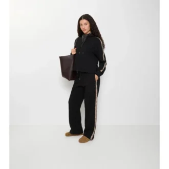 Check Trim Cotton Track Pants