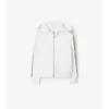 Check Trim Cotton Zip Hoodie