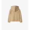 Check Trim Cotton Zip Hoodie