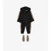 Check Trim Cotton Zip Hoodie