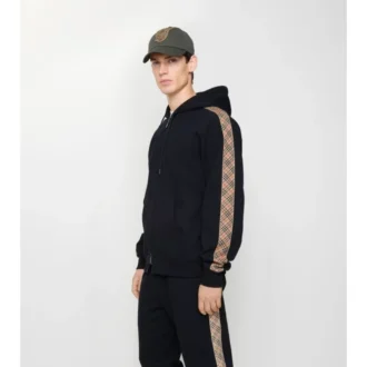 check trim cotton zip hoodie 2 16 330x330 - Check Trim Cotton Zip Hoodie