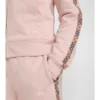 Check Trim Cotton Zip Hoodie