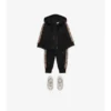 Check Trim Cotton Zip Hoodie